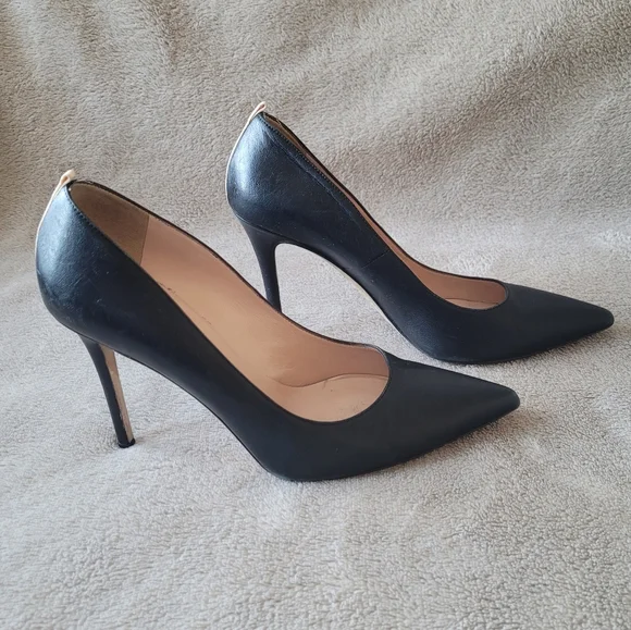 SJP by Sarah Jessica Parker black leather heels size 40 - Picture 4 of 16